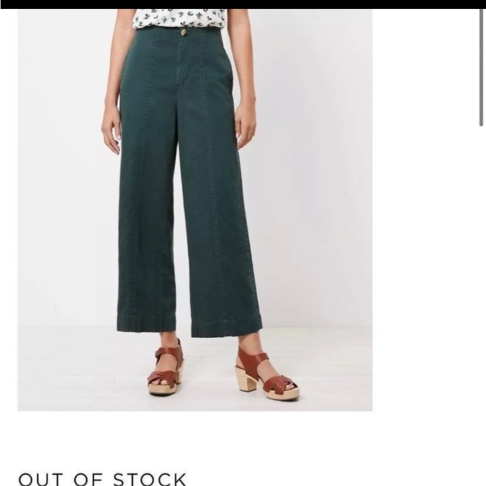 NWT Loft twill wide leg crop pants